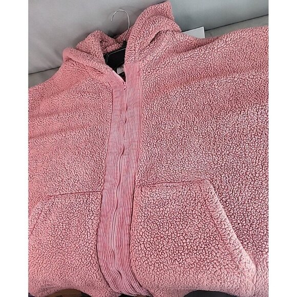 CAbi Embrace Topper Hooded Fleece Jacket Zip Front Women Large 4121 Dusty Rose - Picture 13 of 13